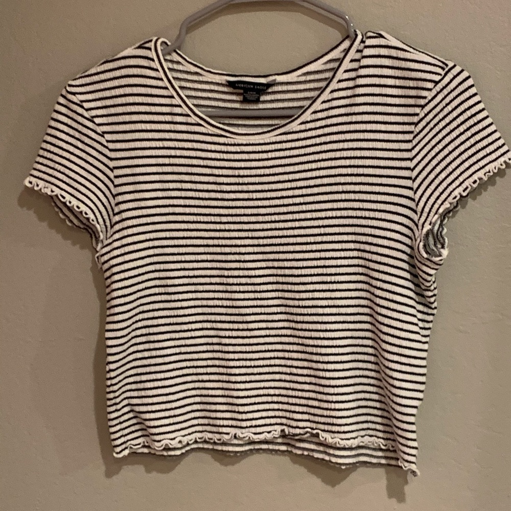 Striped American eagle tee